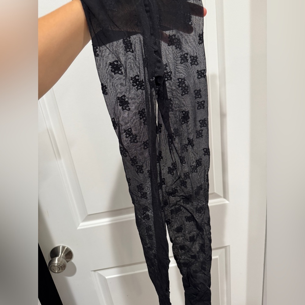Fendi FF Karligraphy-embroidered tights